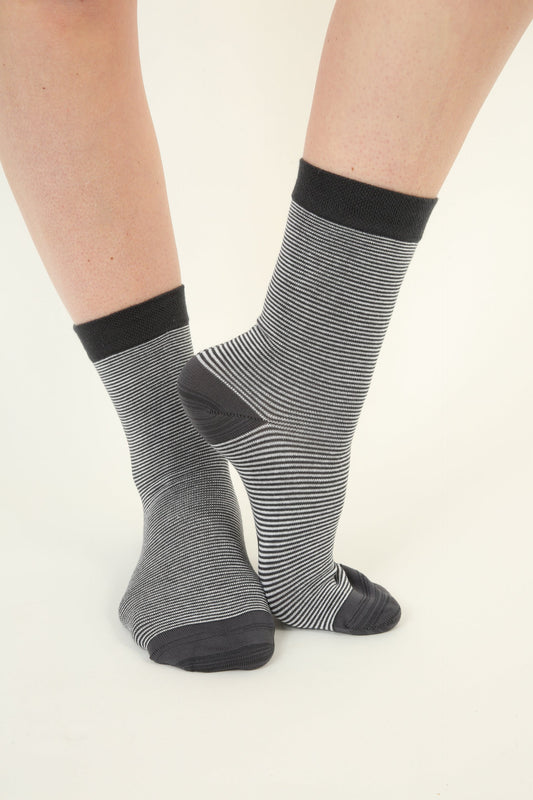 Seamless Striped Bamboo Socks - 6 pairs