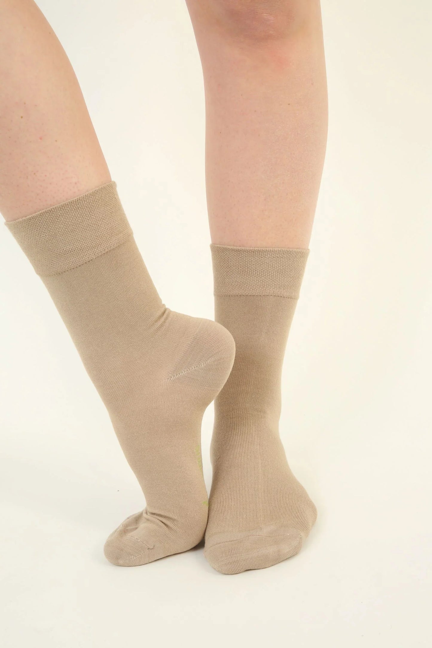 Beige seamless Bamboo Socks - 6 pairs